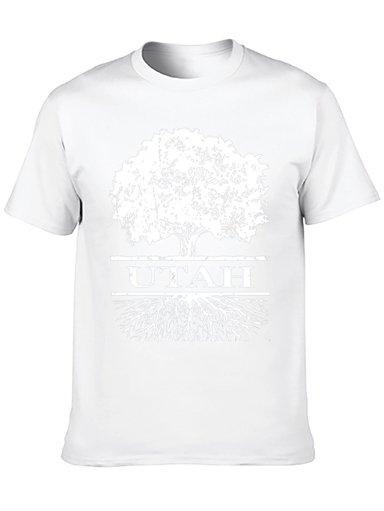 Utah Tree Roots Graphic Tee - Black Cotton Shirt