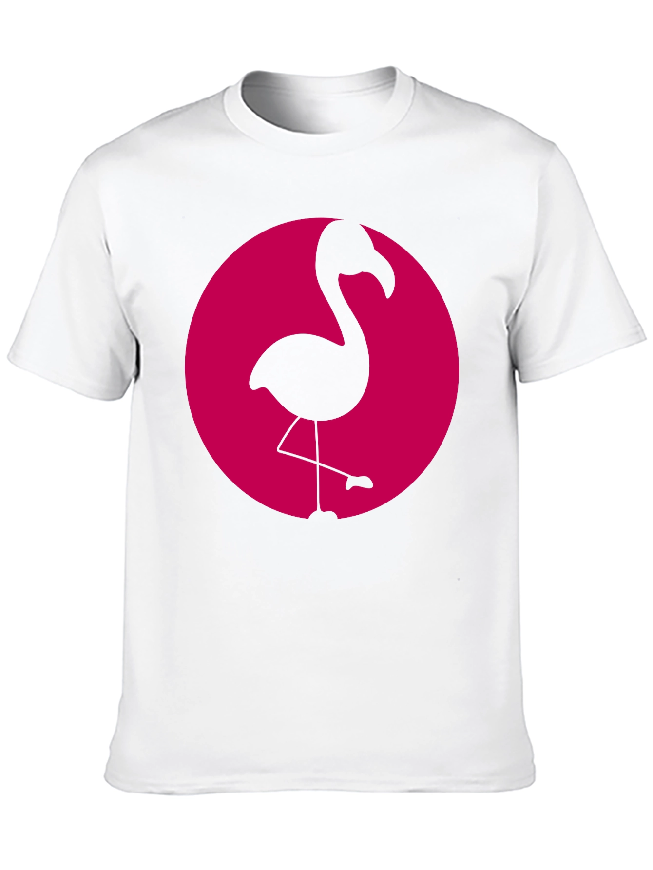 Flamingo Graphic Tee - Black Cotton Casual Shirt