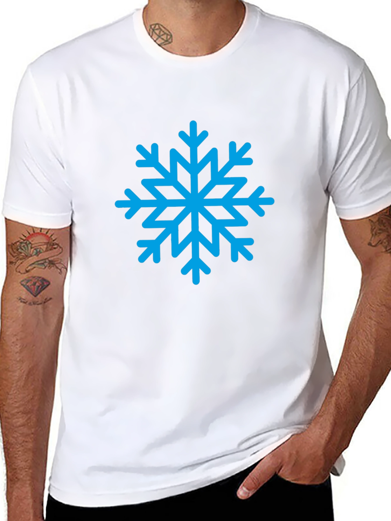 Snowflake Graphic Black T-Shirt