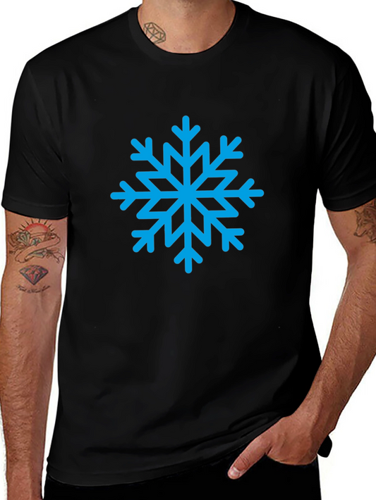 Snowflake Graphic Black T-Shirt