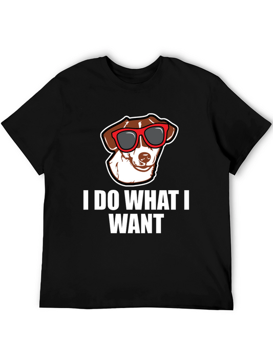 I Do What I Want T-Shirt - Dog with Sunglasses