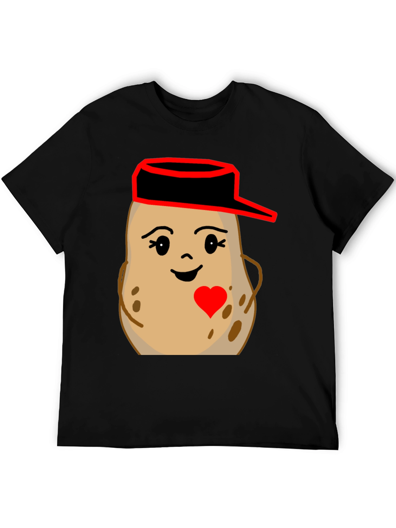 Potato with Hat Graphic Tee - Unique Design
