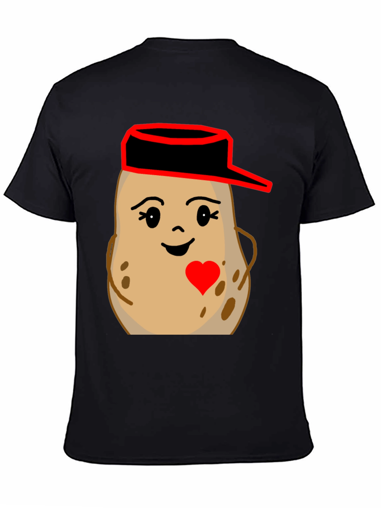 Potato with Hat Graphic Tee - Unique Design