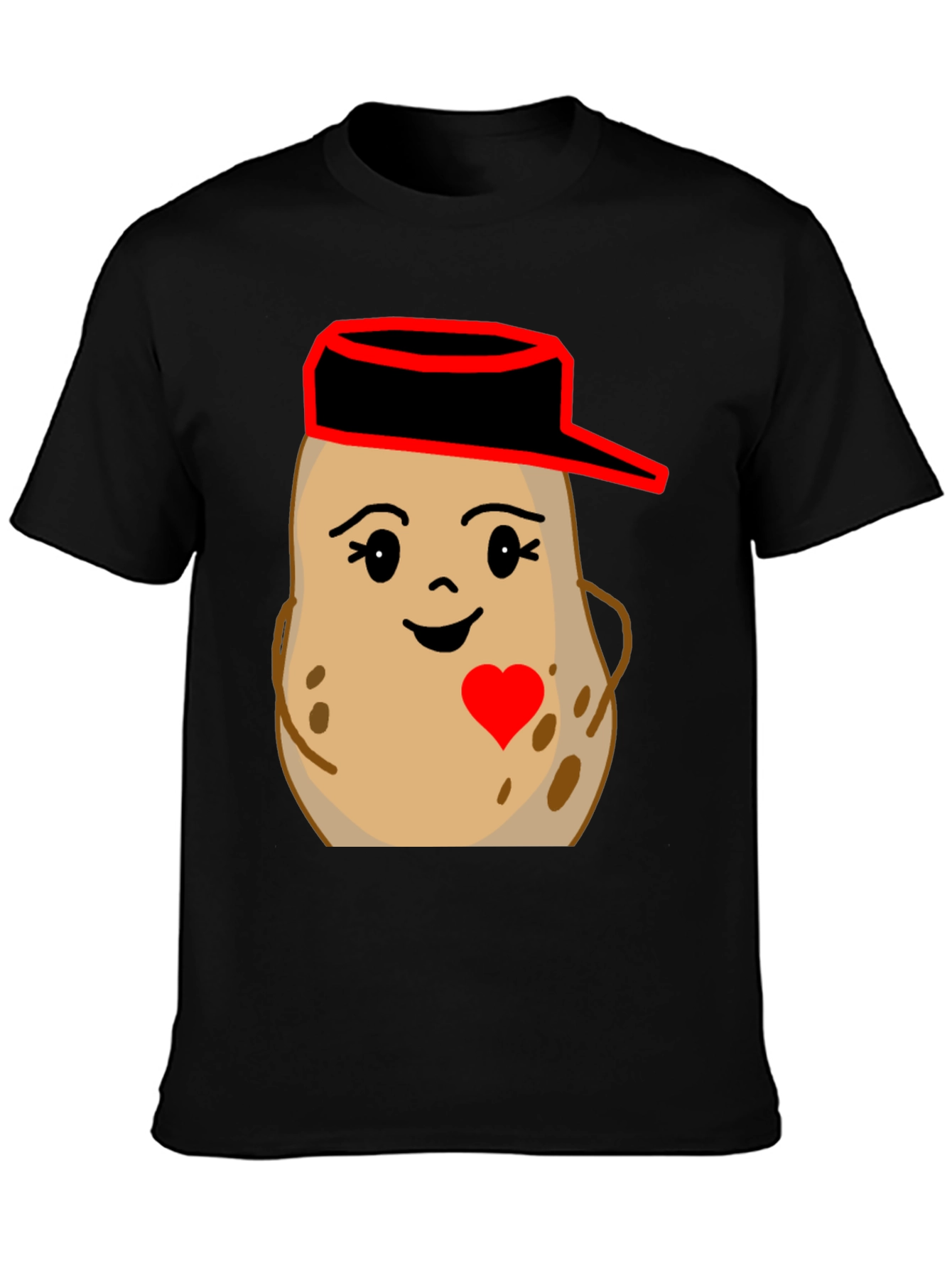 Potato with Hat Graphic Tee - Unique Design