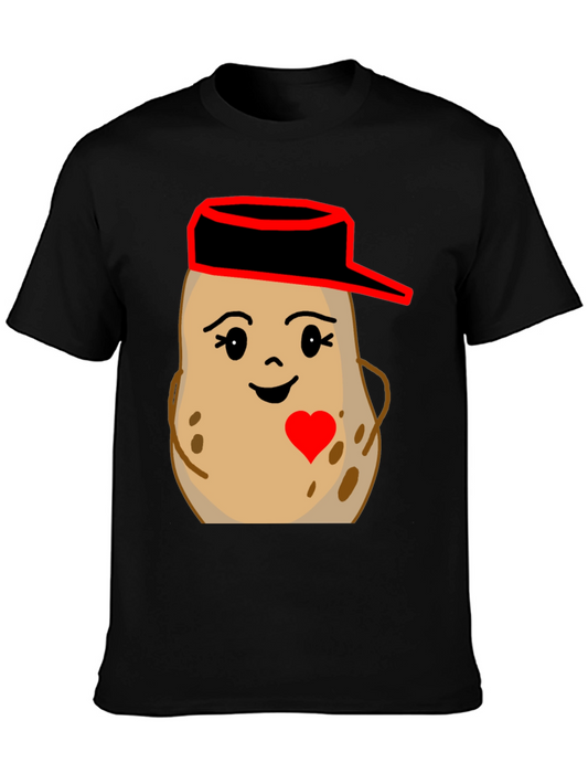 Potato with Hat Graphic Tee - Unique Design