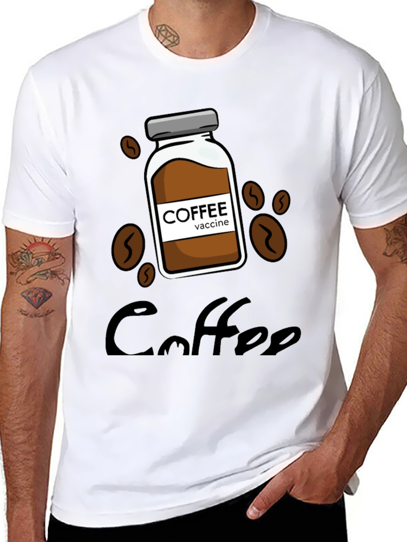 Coffee Vaccine T-Shirt - Caffeine Lovers Tee