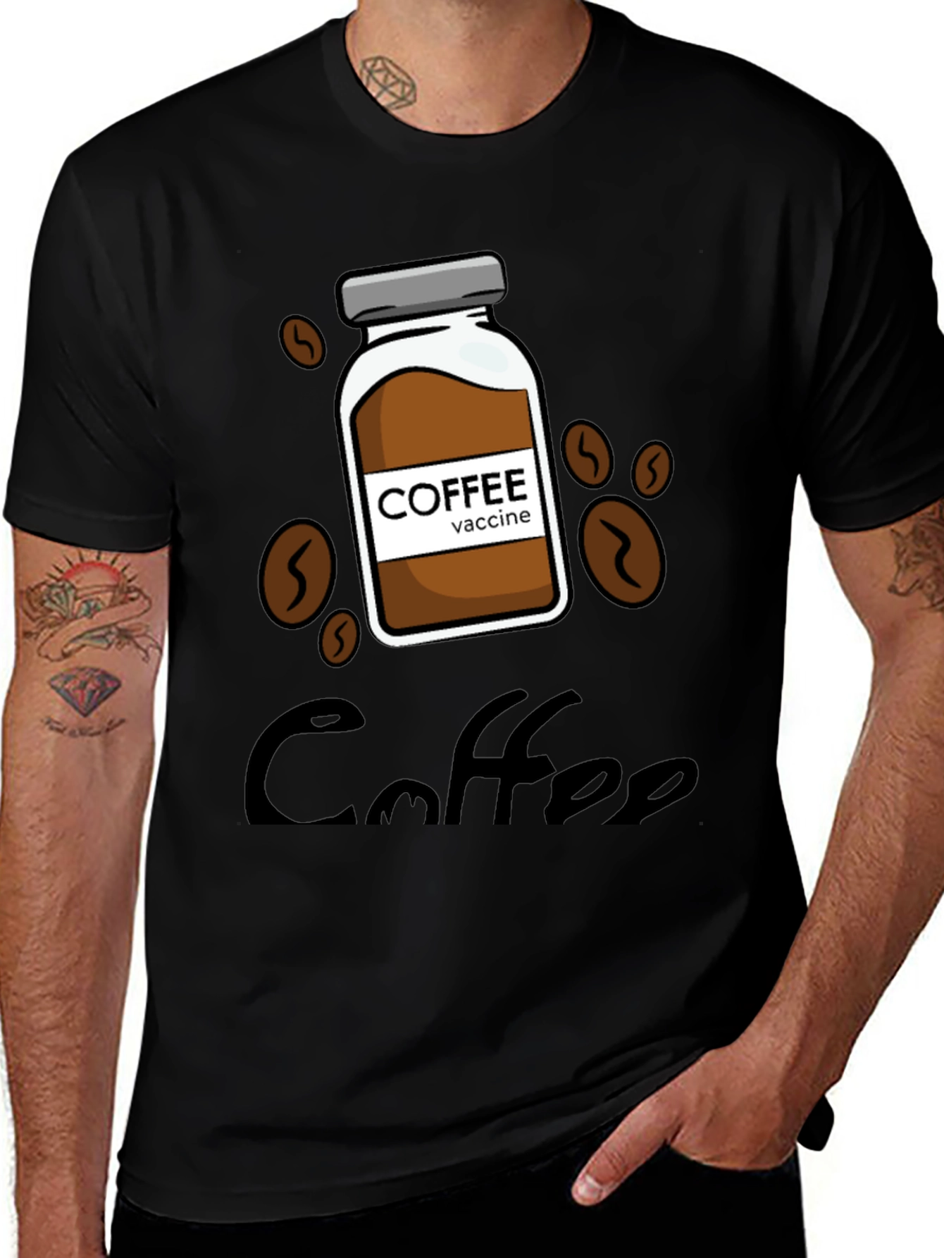 Coffee Vaccine T-Shirt - Caffeine Lovers Tee