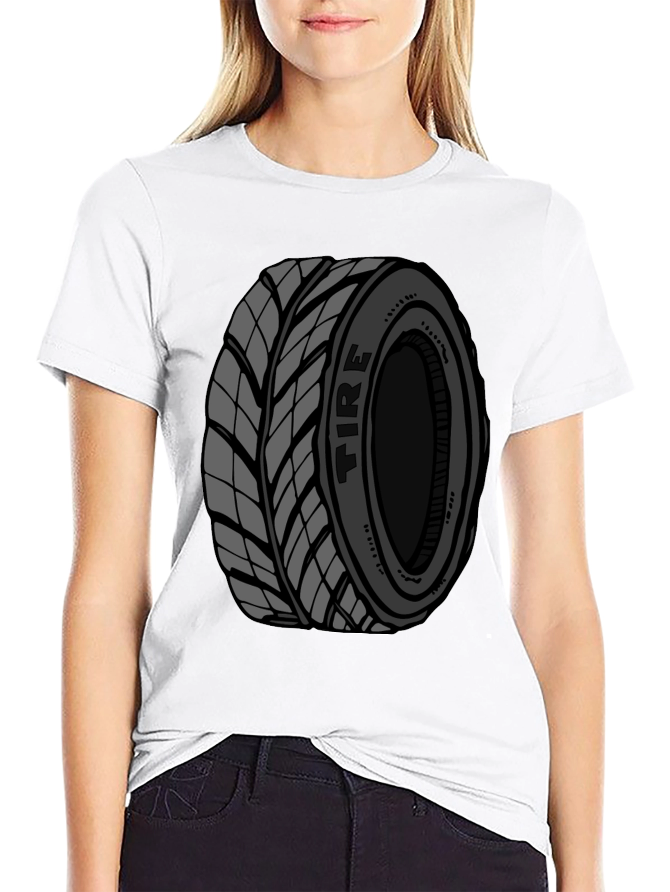 Tire Graphic Black T-Shirt