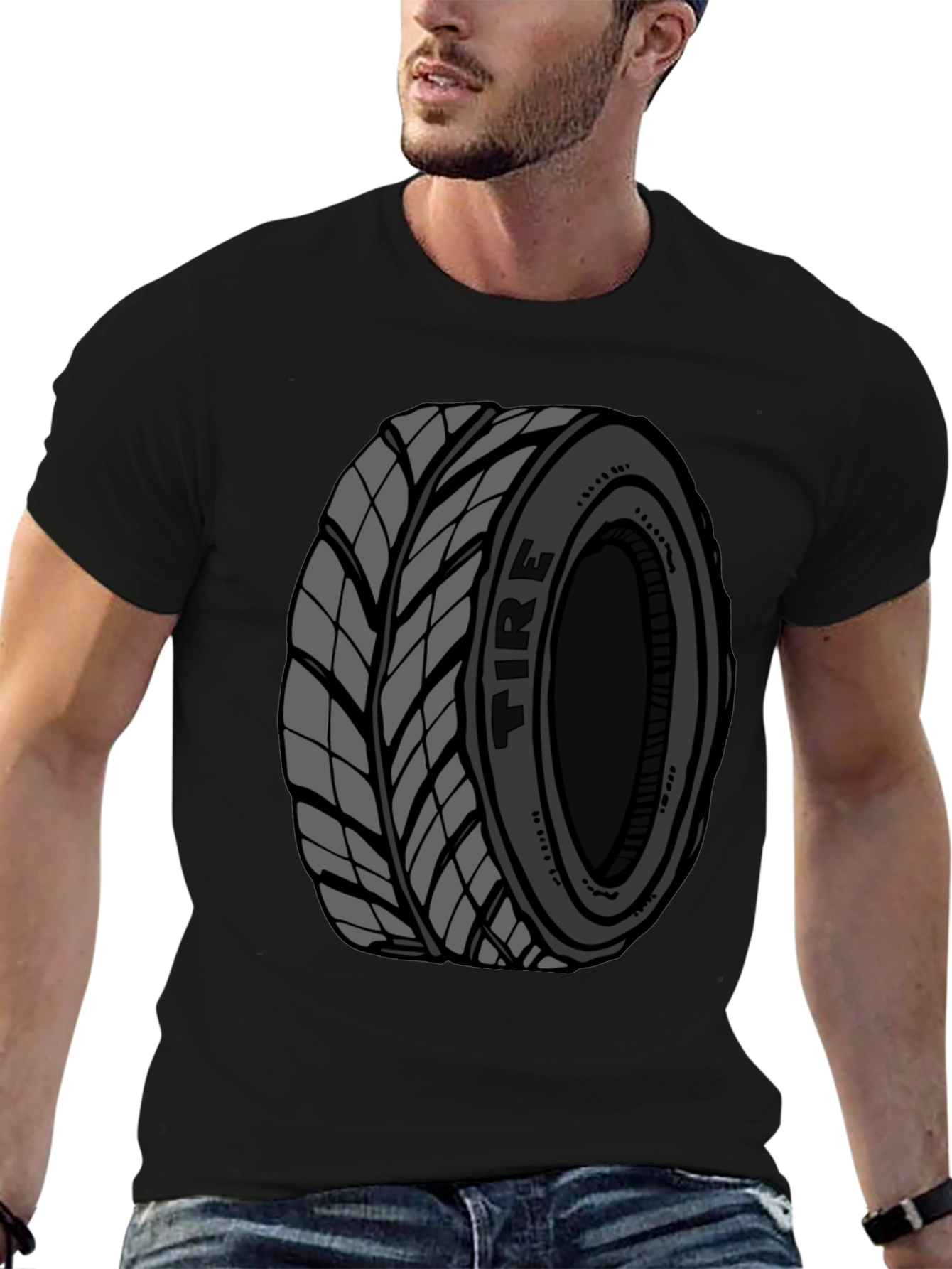 Tire Graphic Black T-Shirt