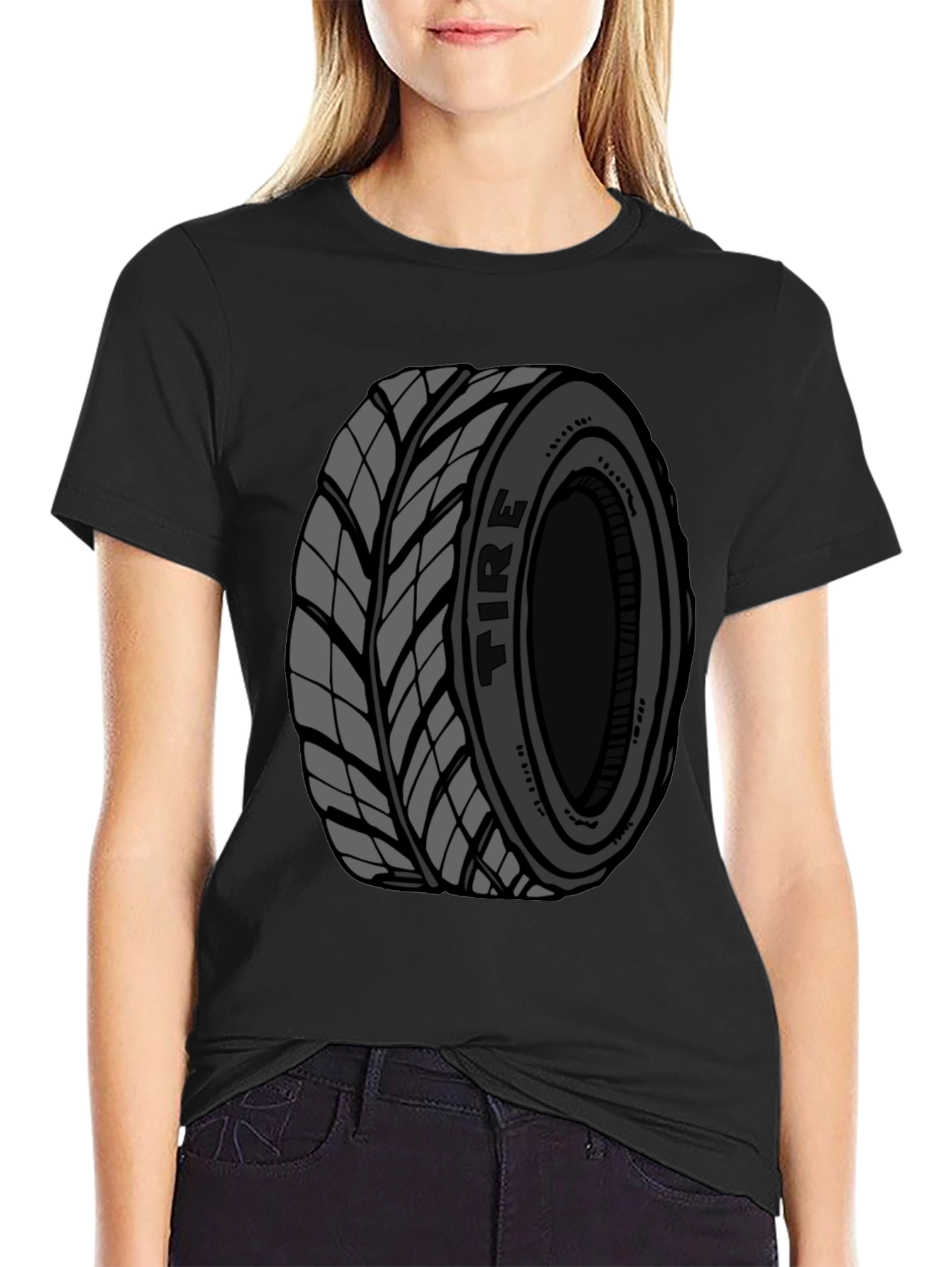 Tire Graphic Black T-Shirt
