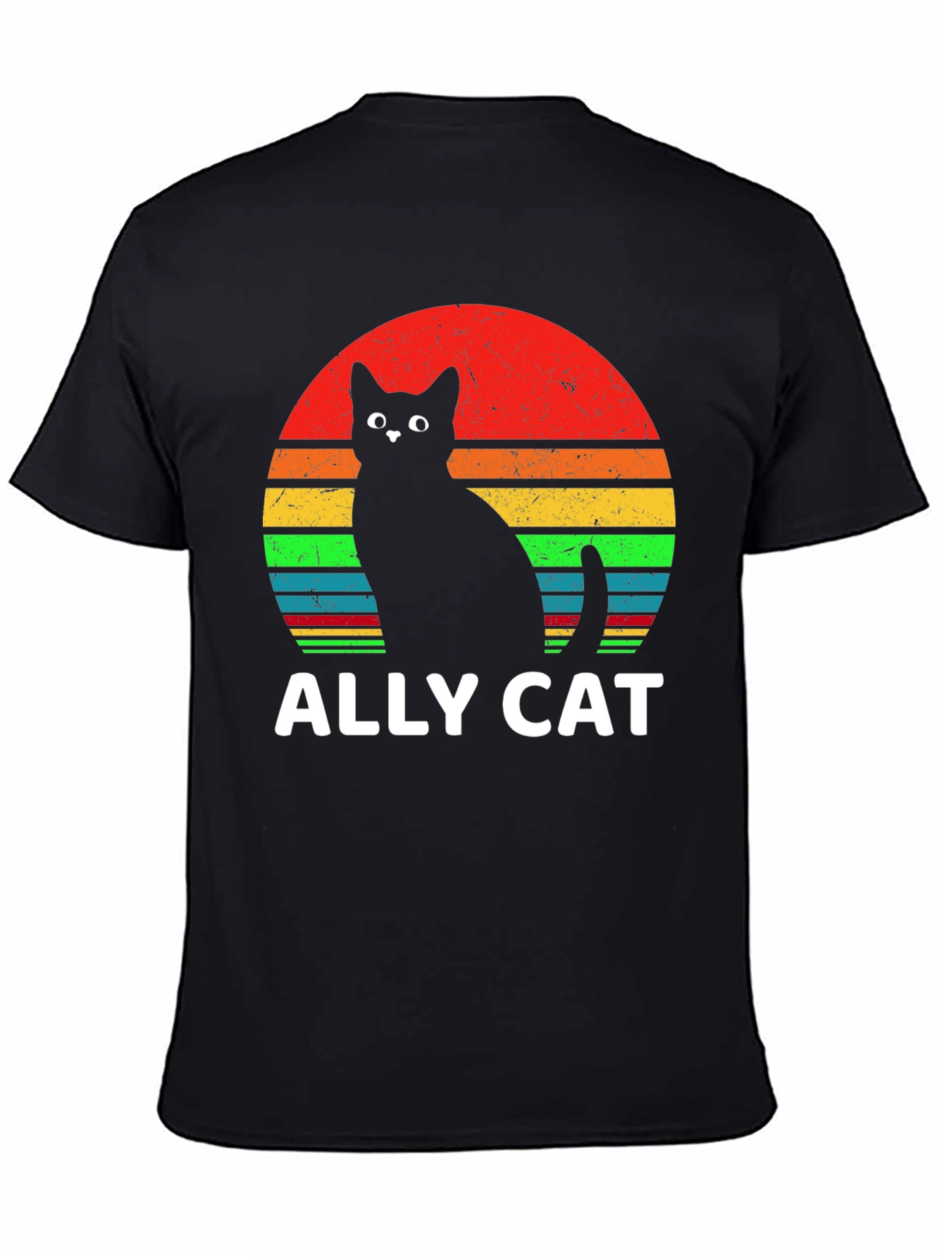 Ally Cat T-Shirt - Retro LGBT Pride Tee
