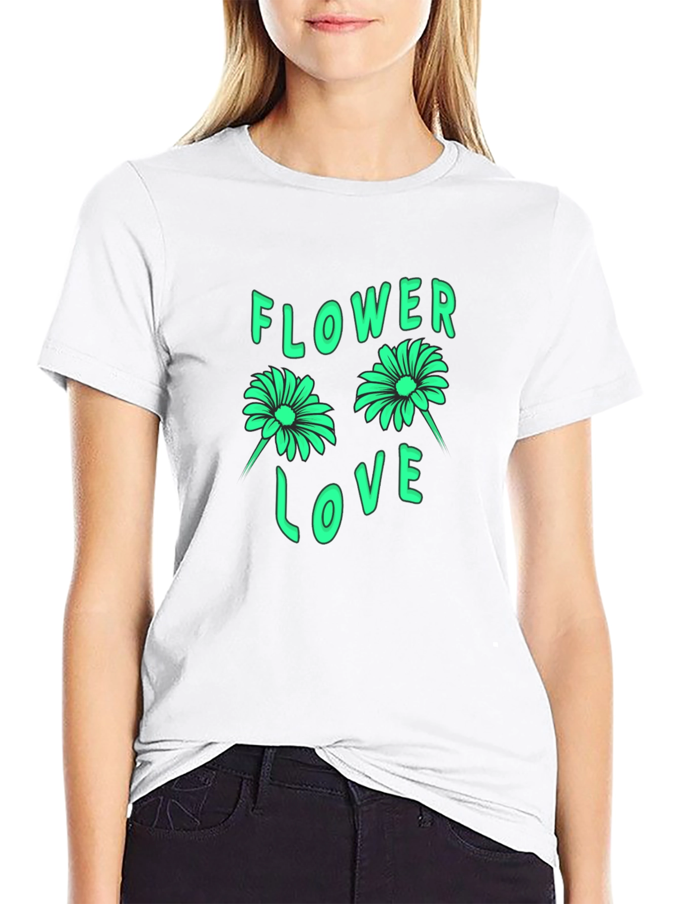 Flower Love Graphic Tee - Trendy Comfort