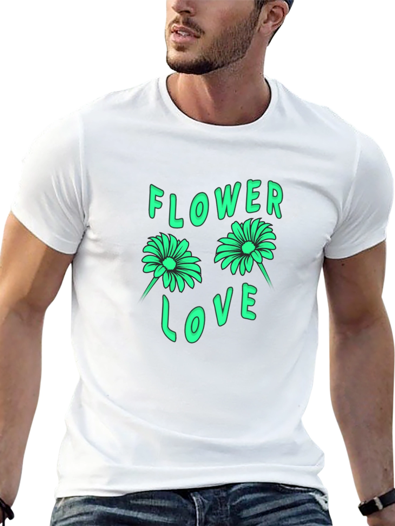Flower Love Graphic Tee - Trendy Comfort
