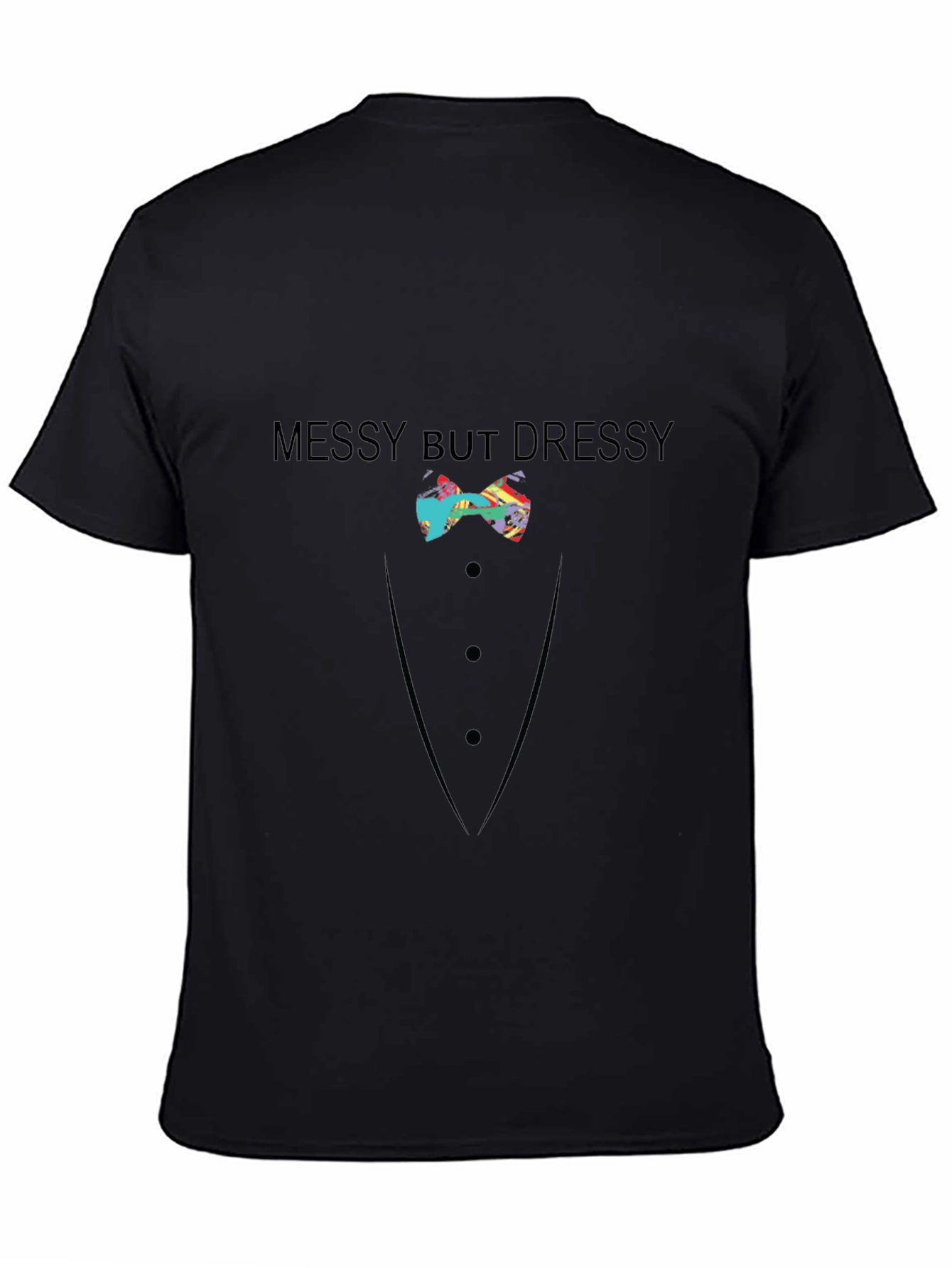Messy But Dressy Bow Tie Graphic T-Shirt