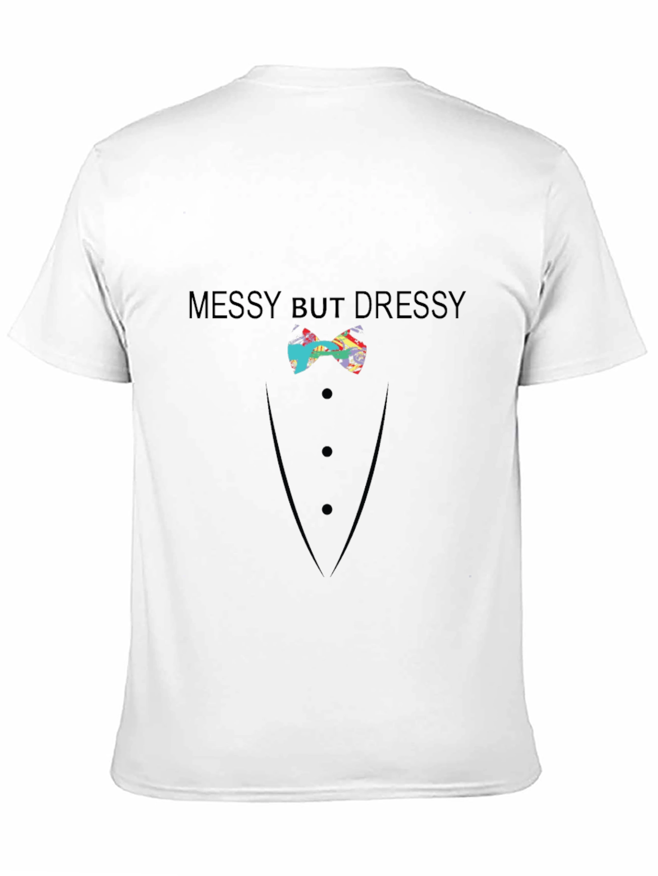 Messy But Dressy Bow Tie Graphic T-Shirt