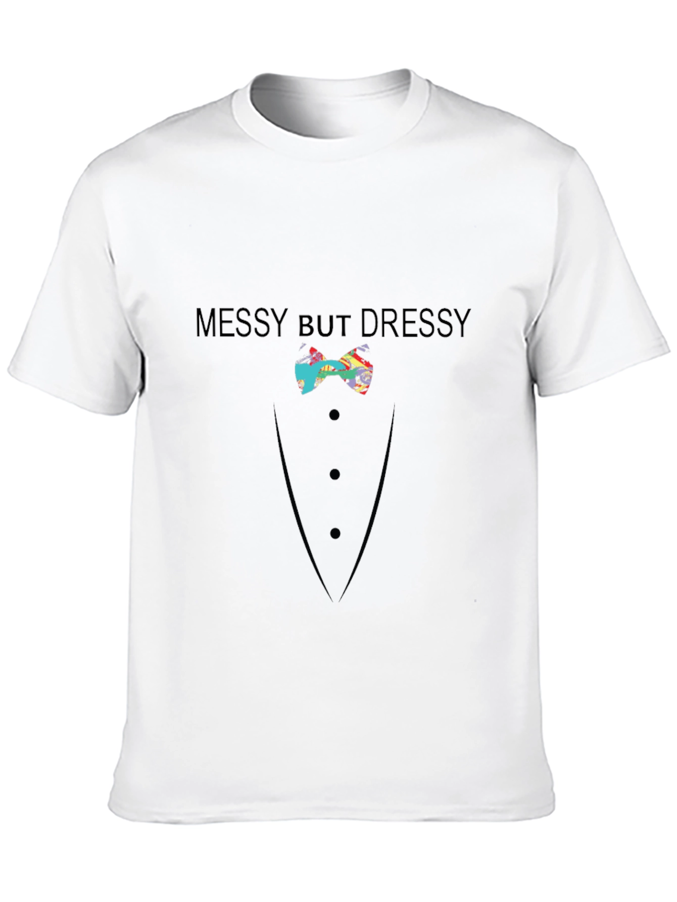 Messy But Dressy Bow Tie Graphic T-Shirt