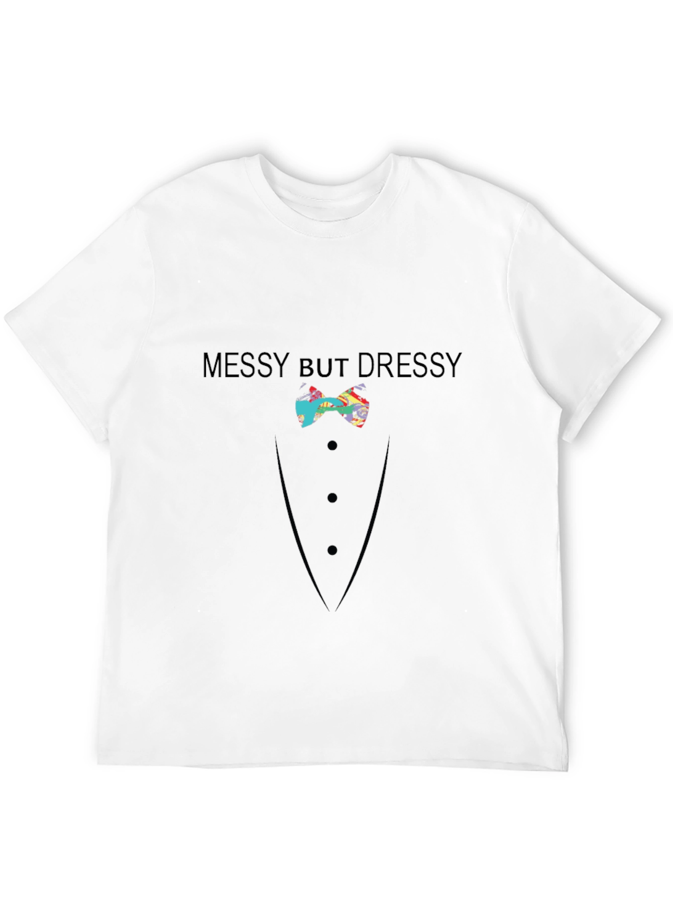 Messy But Dressy Bow Tie Graphic T-Shirt