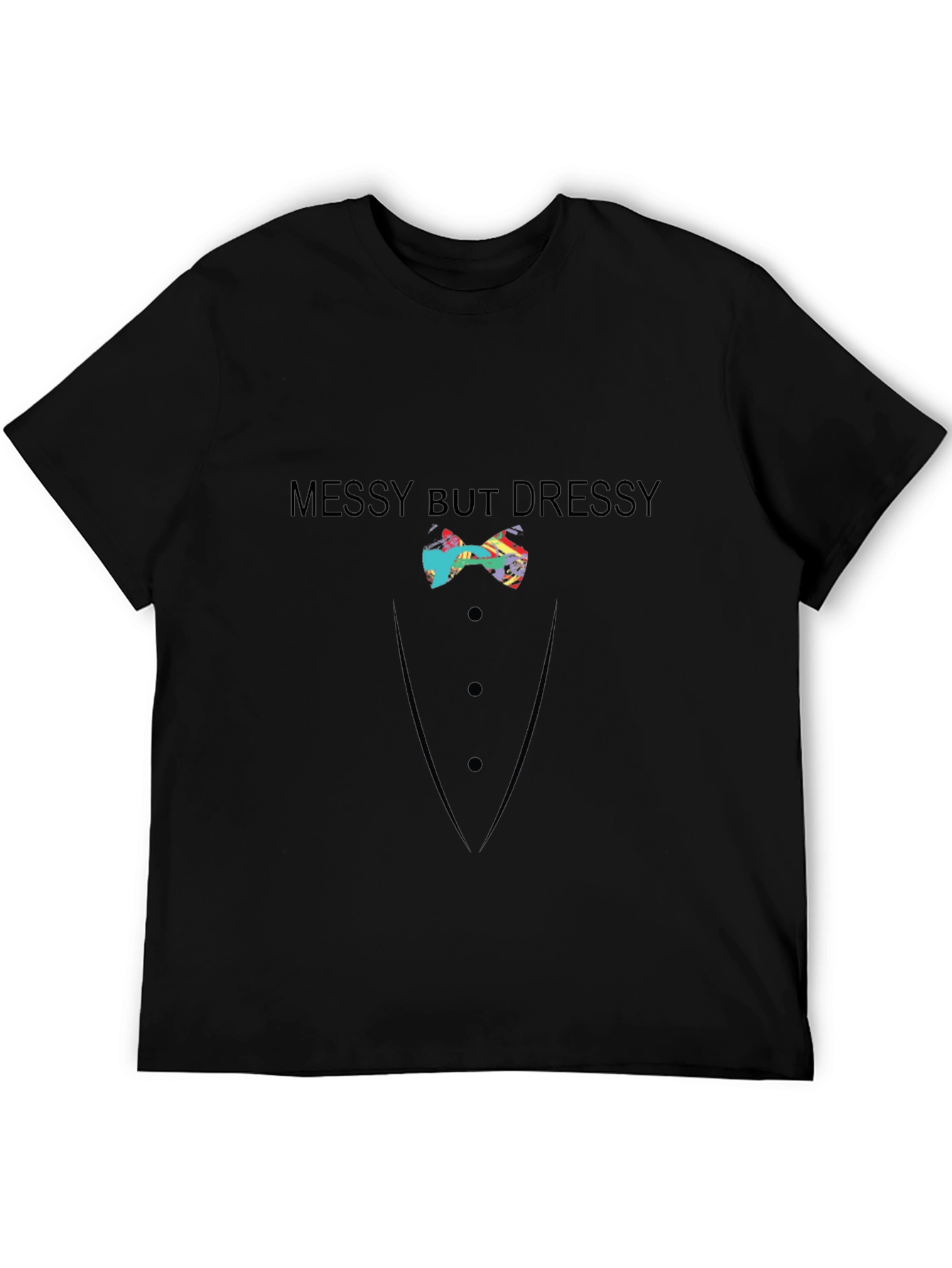 Messy But Dressy Bow Tie Graphic T-Shirt