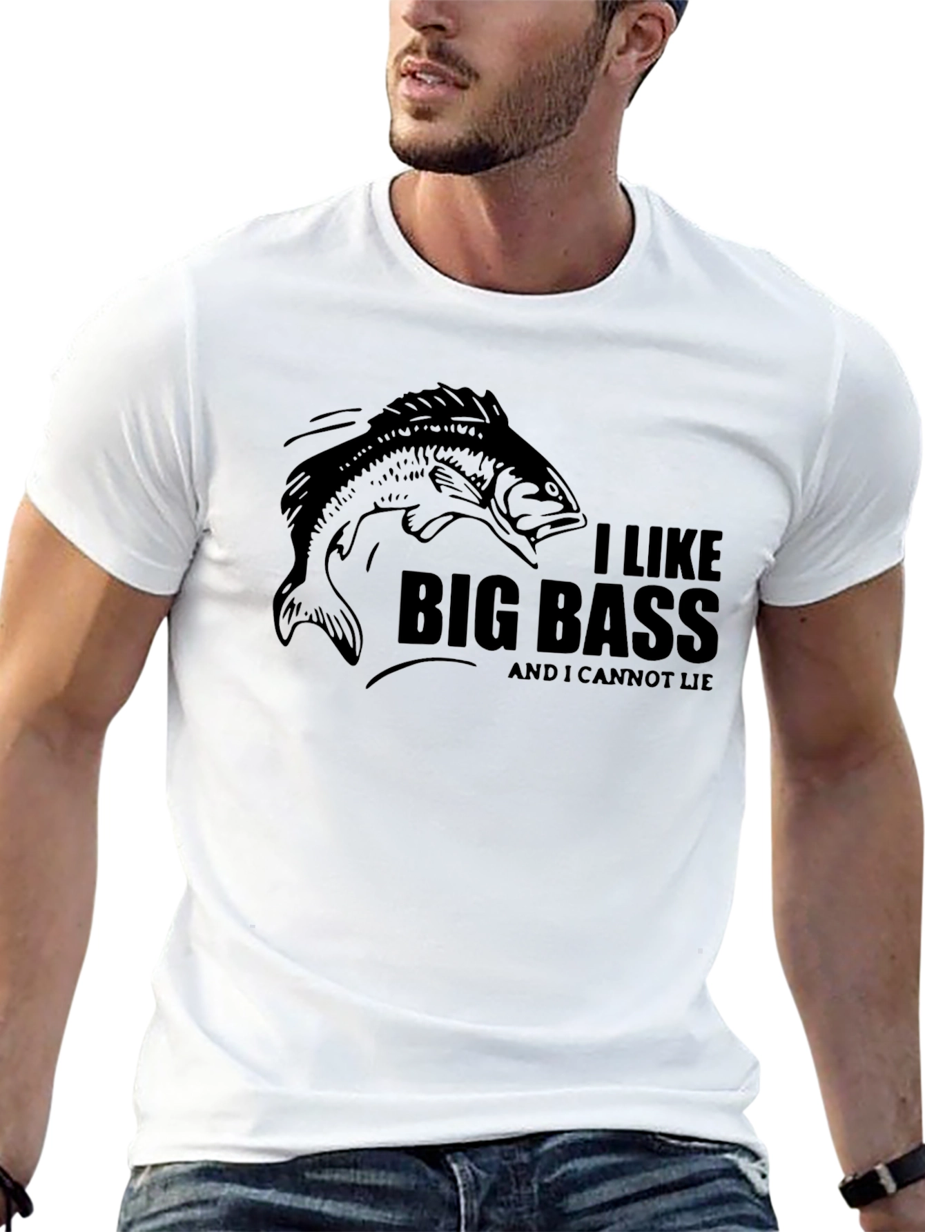 I Like Big Bass T-Shirt - Funny Fishing Tee