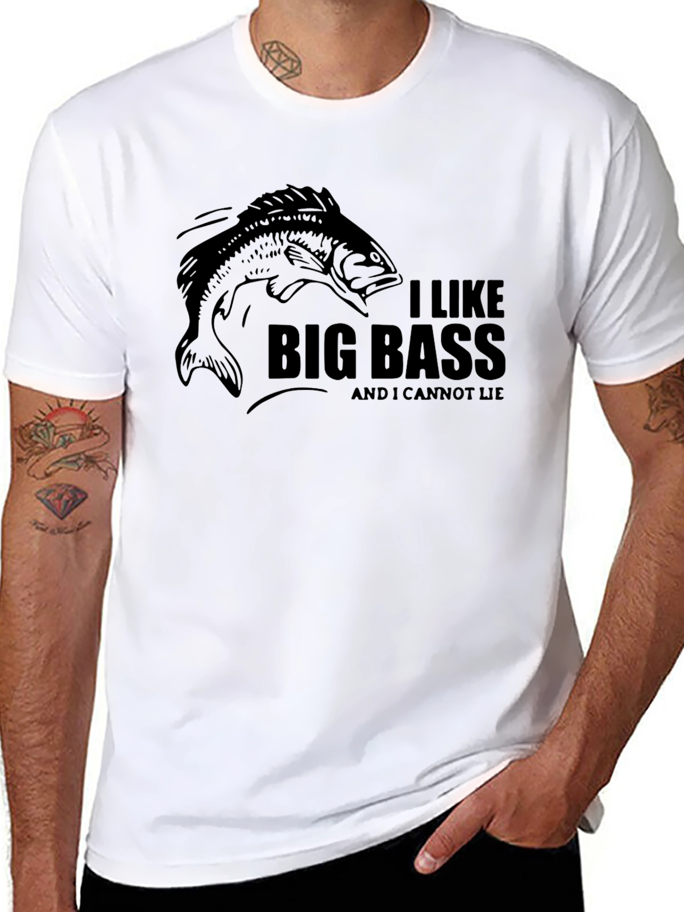 I Like Big Bass T-Shirt - Funny Fishing Tee