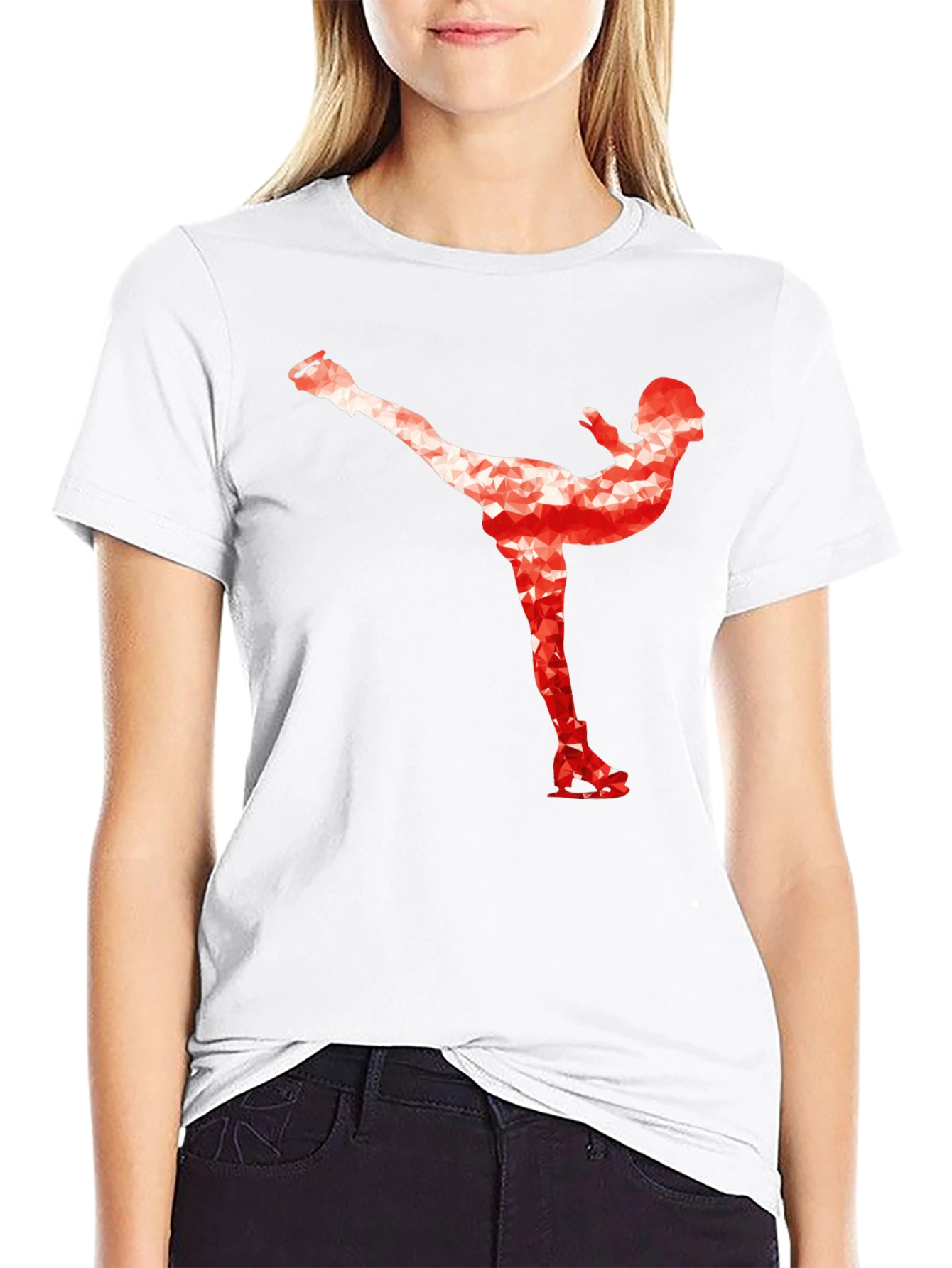Ice Skating T-Shirt - Geometric Design