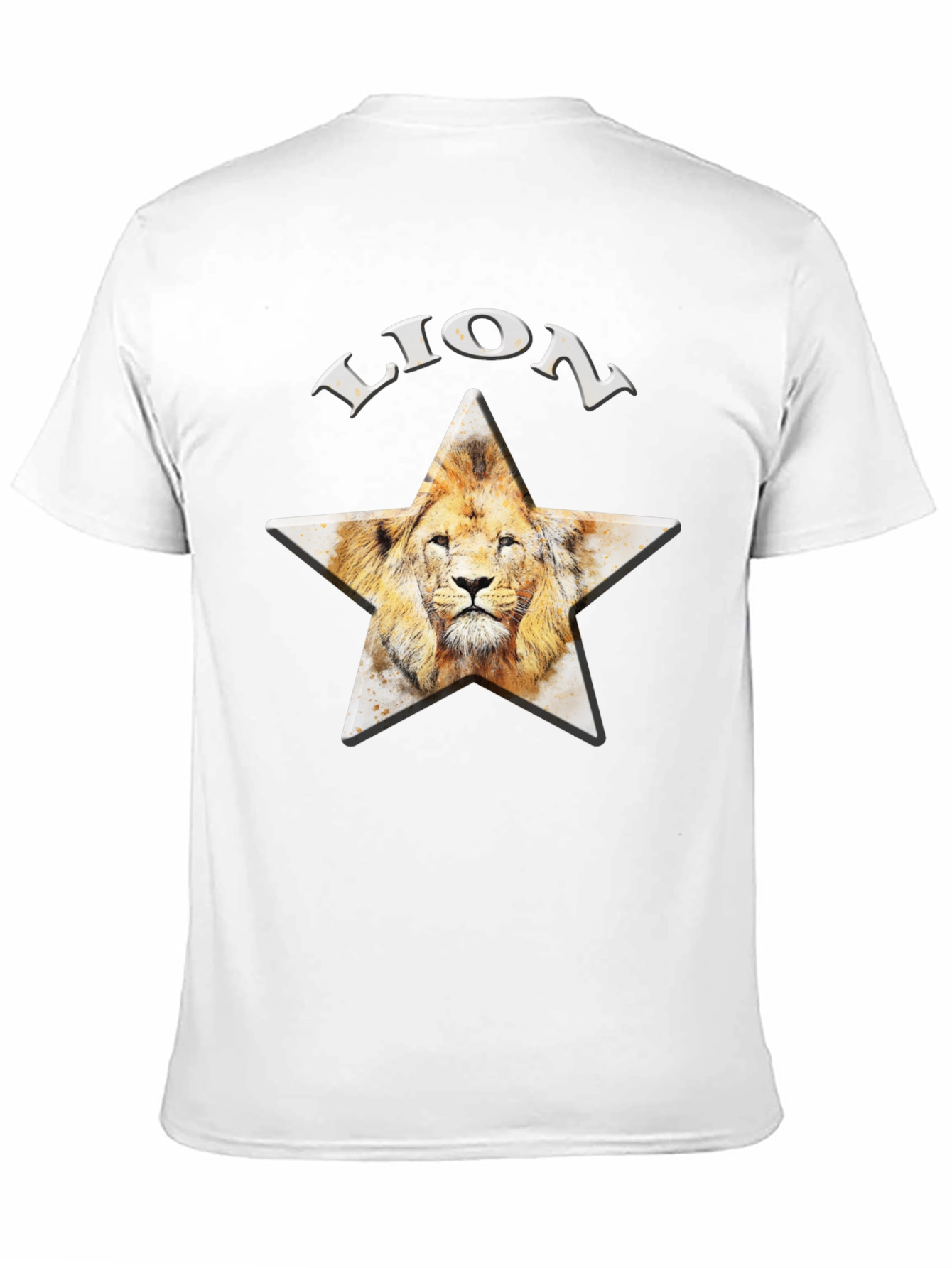 Lion Star Graphic T-Shirt - Black