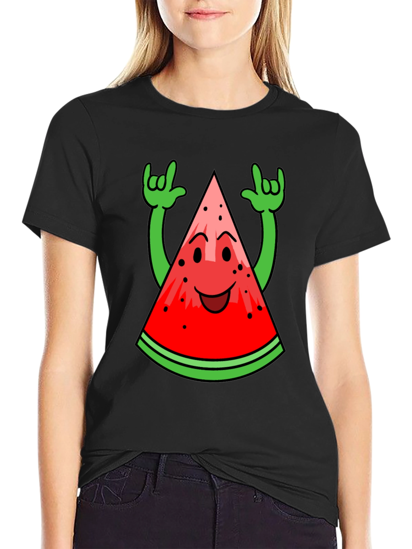 Funny Watermelon Rock On T-Shirt