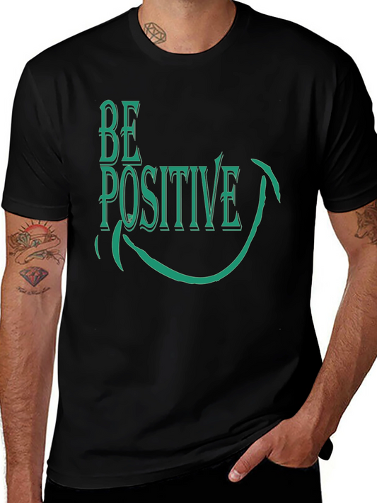 Be Positive Black T-Shirt - Graphic Tee for Men