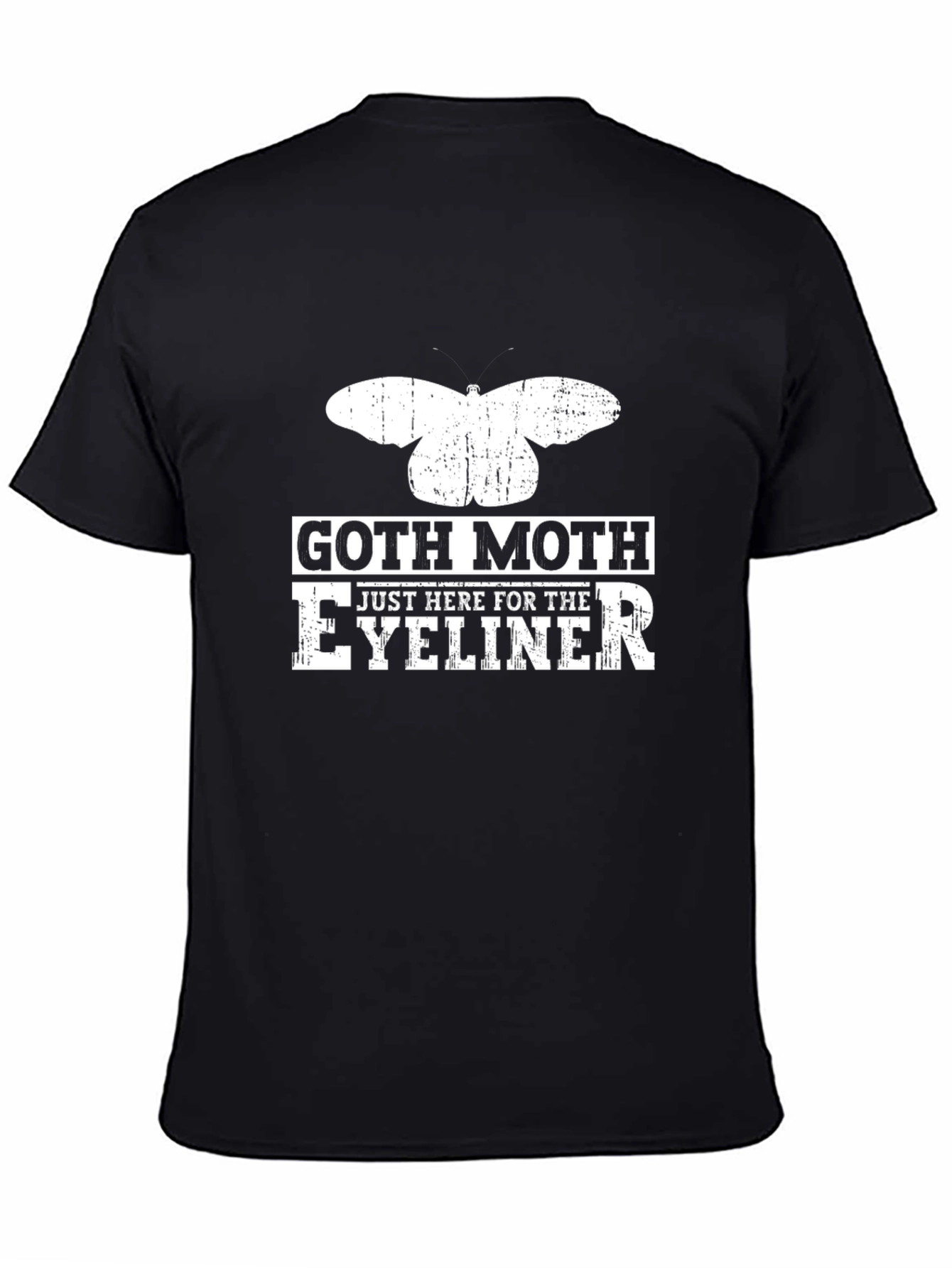 Goth Moth Eyeliner Graphic T-Shirt