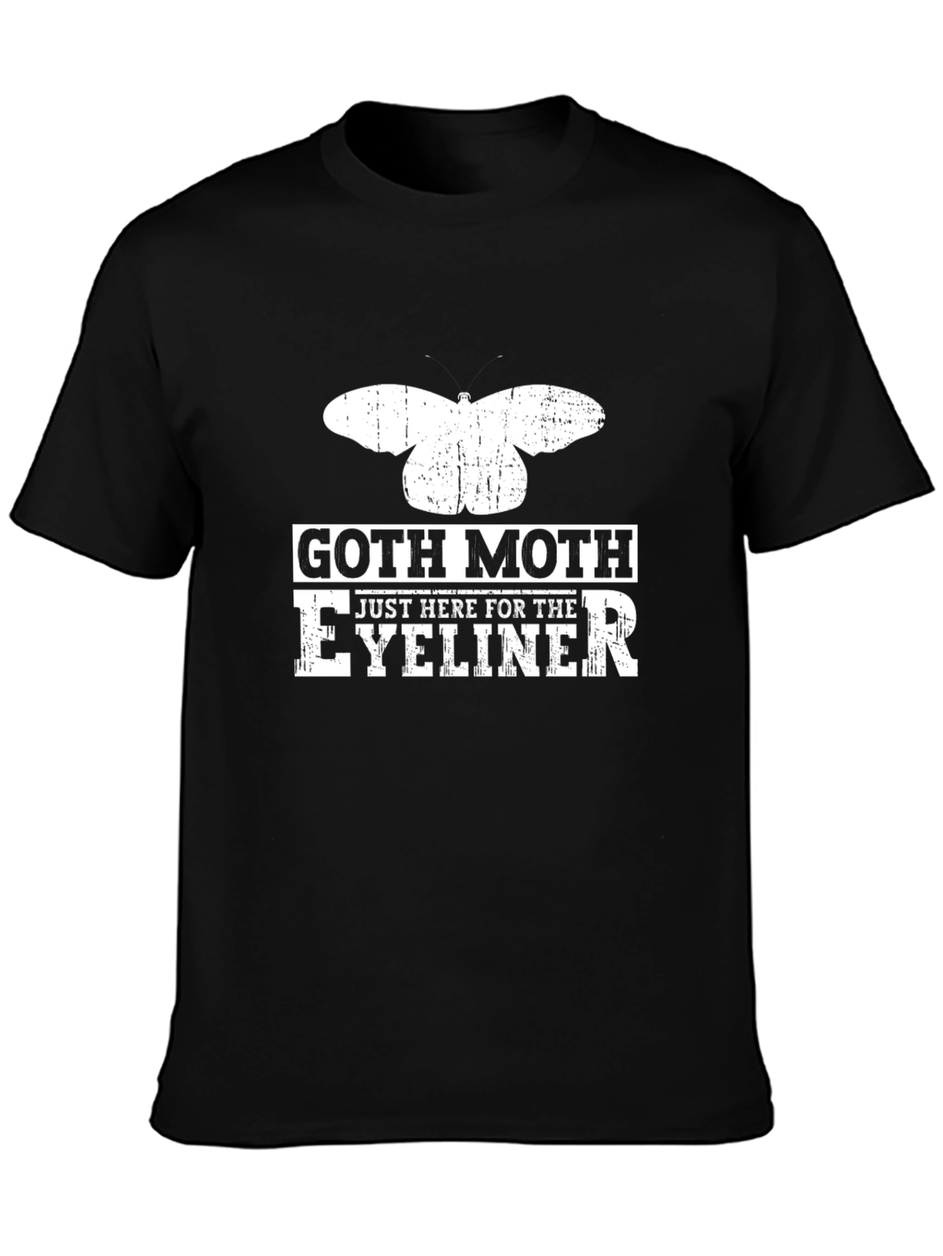 Goth Moth Eyeliner Graphic T-Shirt