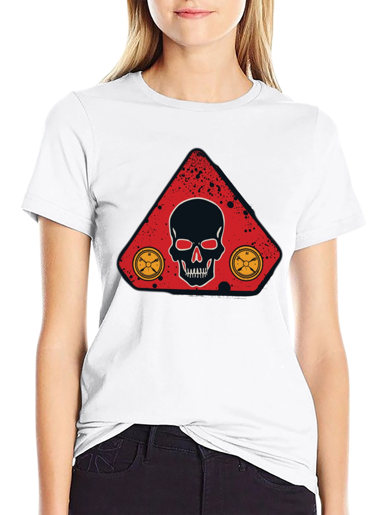 Skull & Compass Graphic Tee - Mens Black T-Shirt