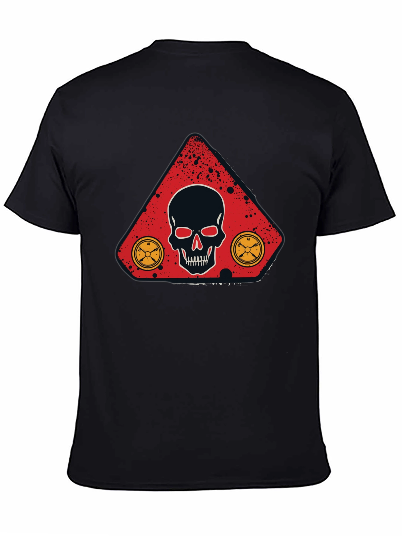 Skull & Compass Graphic Tee - Mens Black T-Shirt
