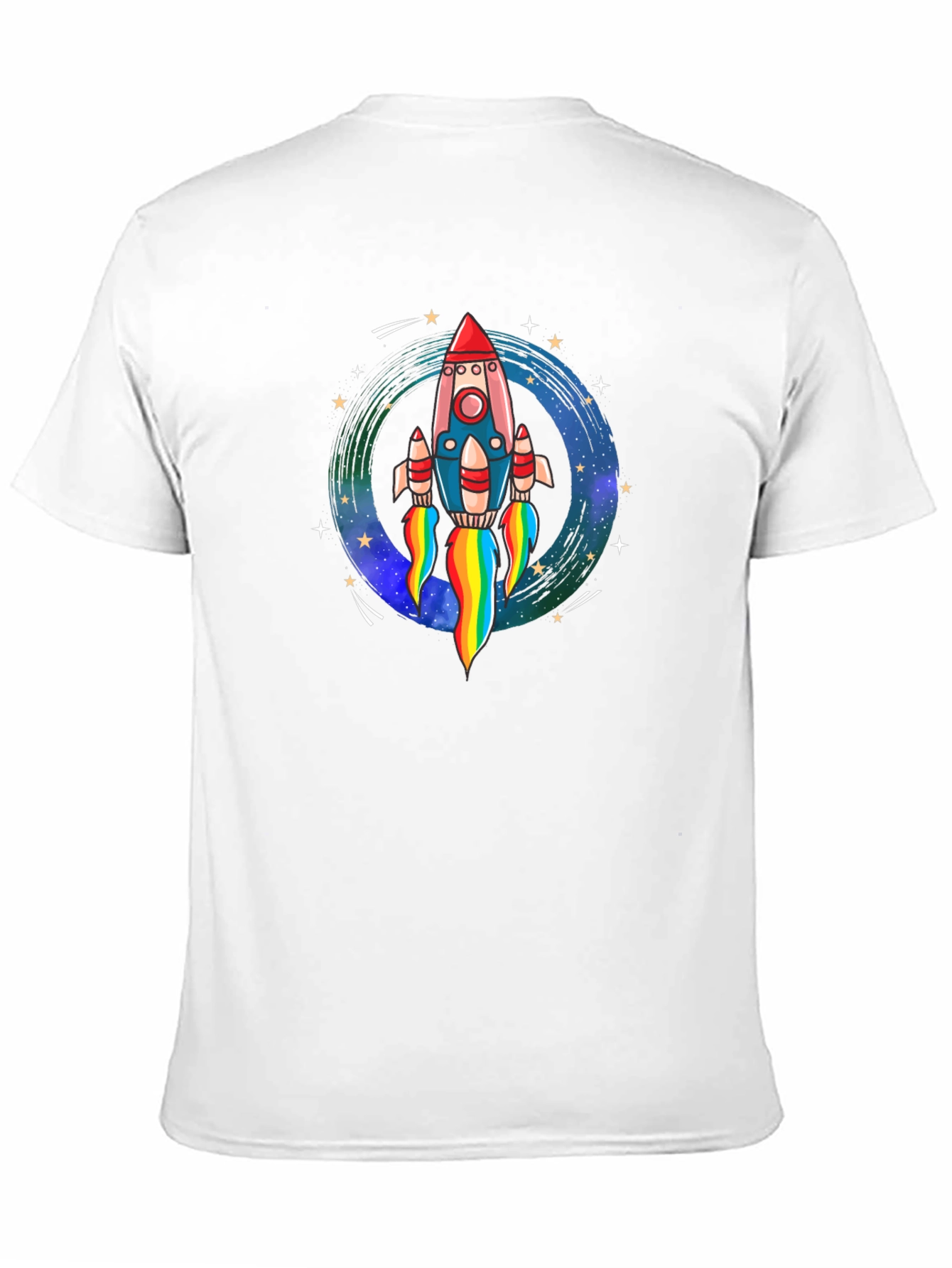 Rocket Launch Graphic Tee - Black Cotton Comfort