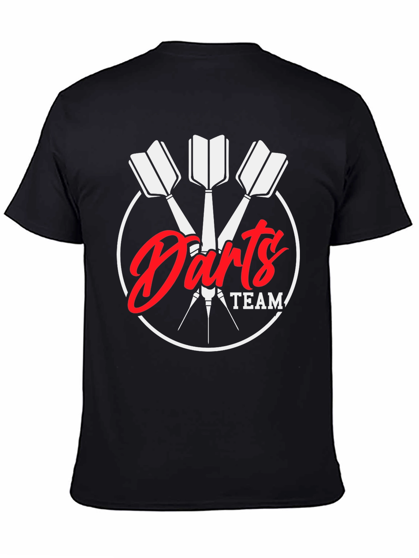Darts Team Black T-Shirt - Sporty Casual Tee