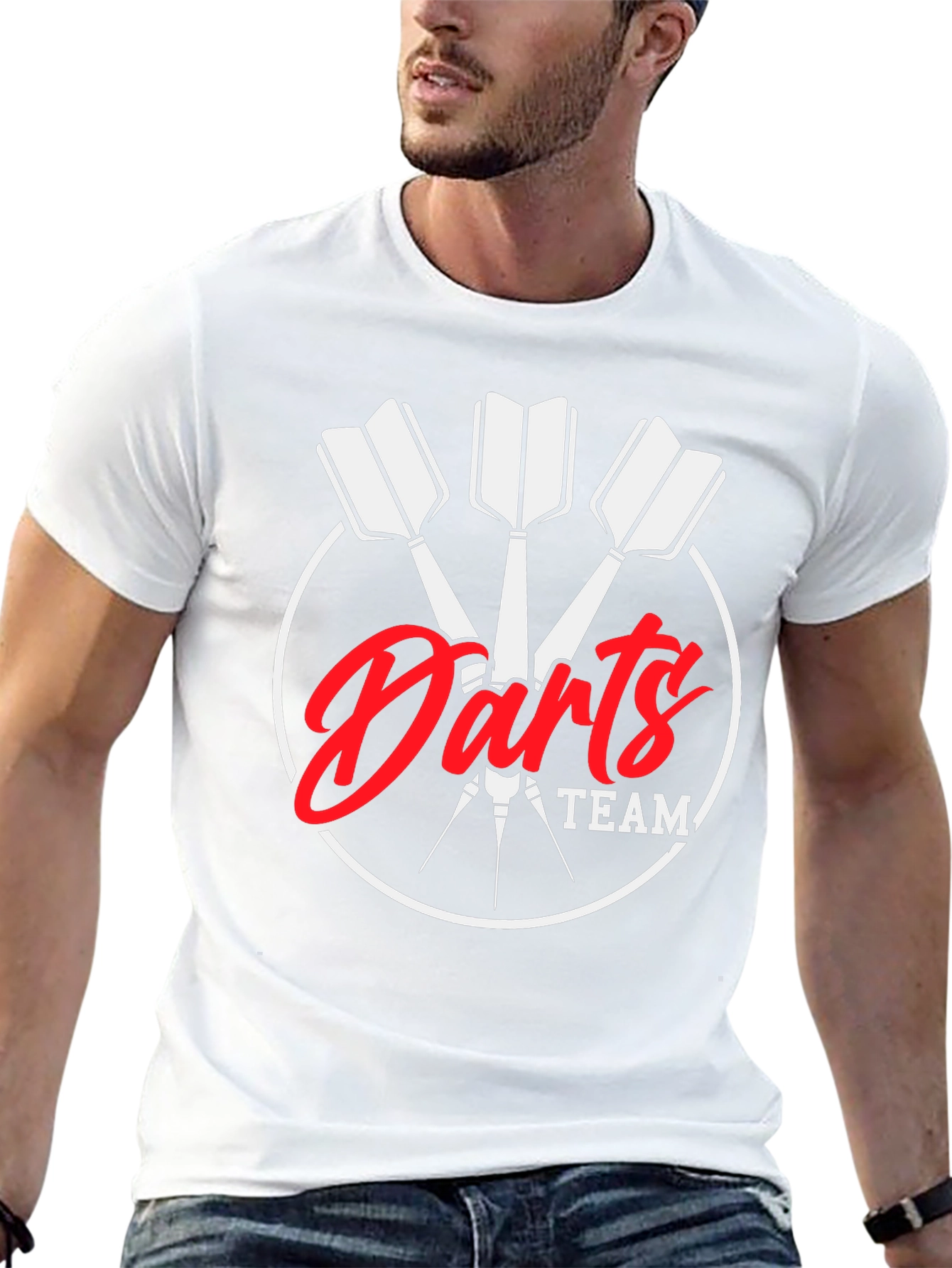 Darts Team Black T-Shirt - Sporty Casual Tee