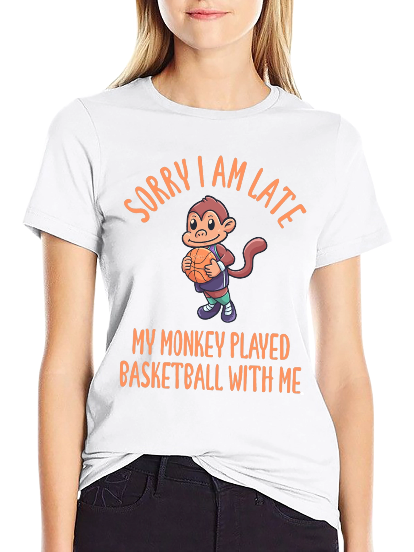 Funny Monkey Basketball T-Shirt