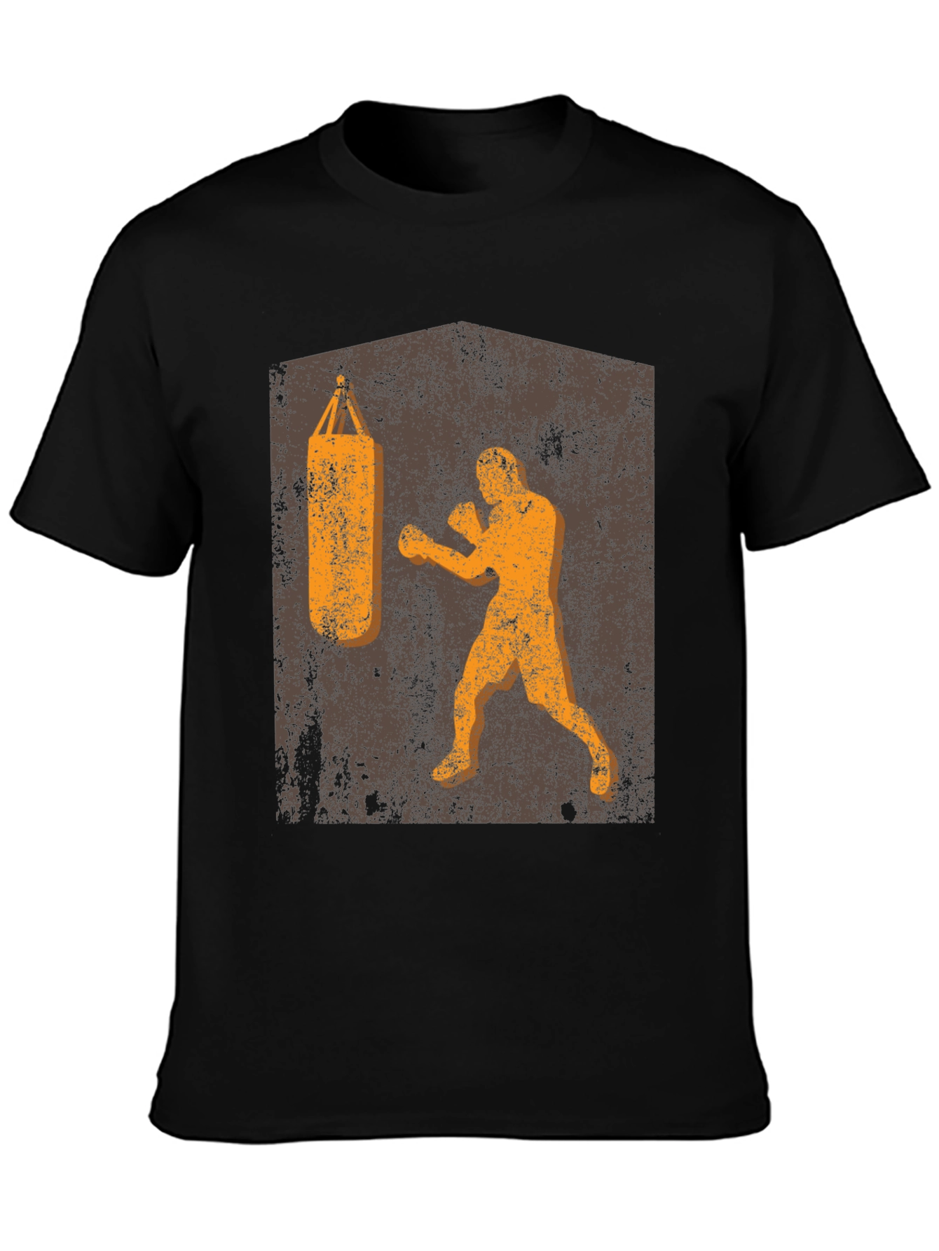 Retro Boxer T-Shirt: Punching Bag Design