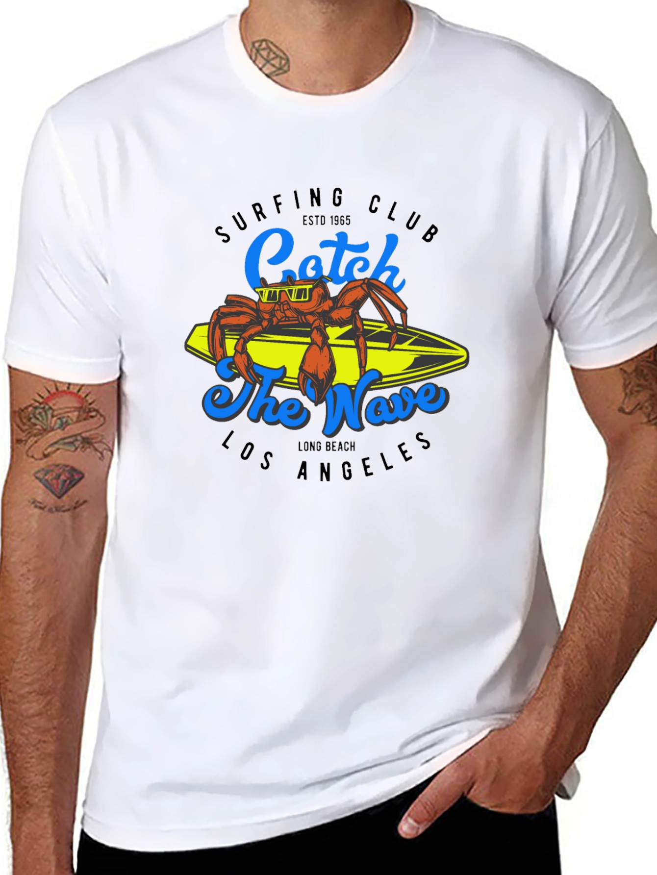 Surfing Club Crab Graphic Tee