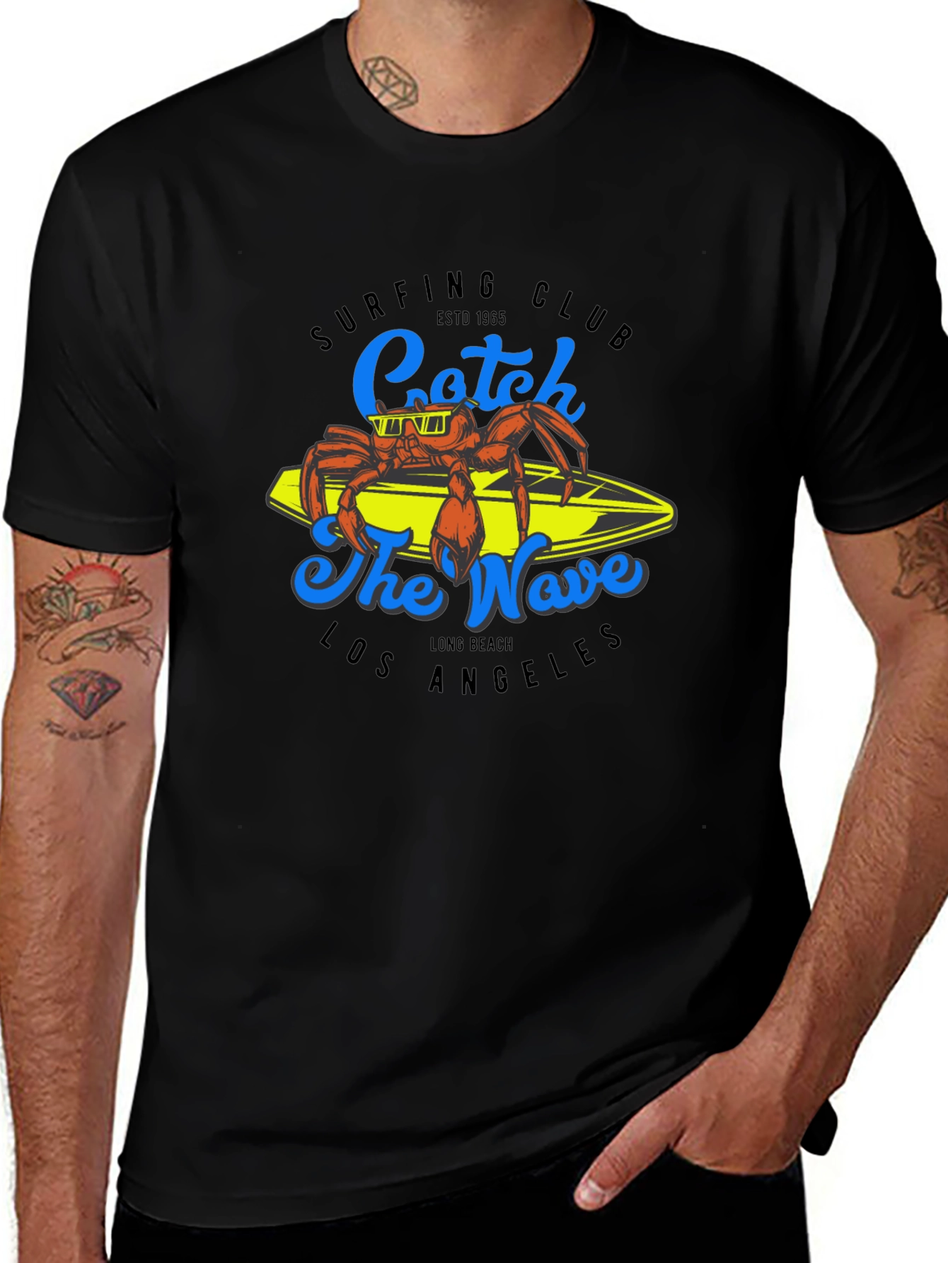 Surfing Club Crab Graphic Tee