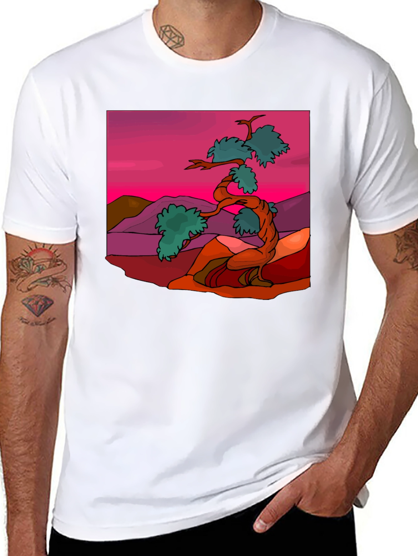 Zen Bonsai Tree Graphic Tee