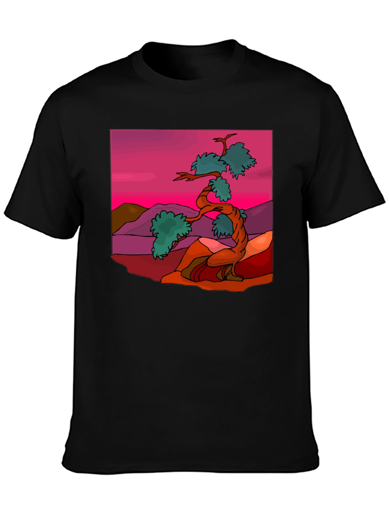 Zen Bonsai Tree Graphic Tee