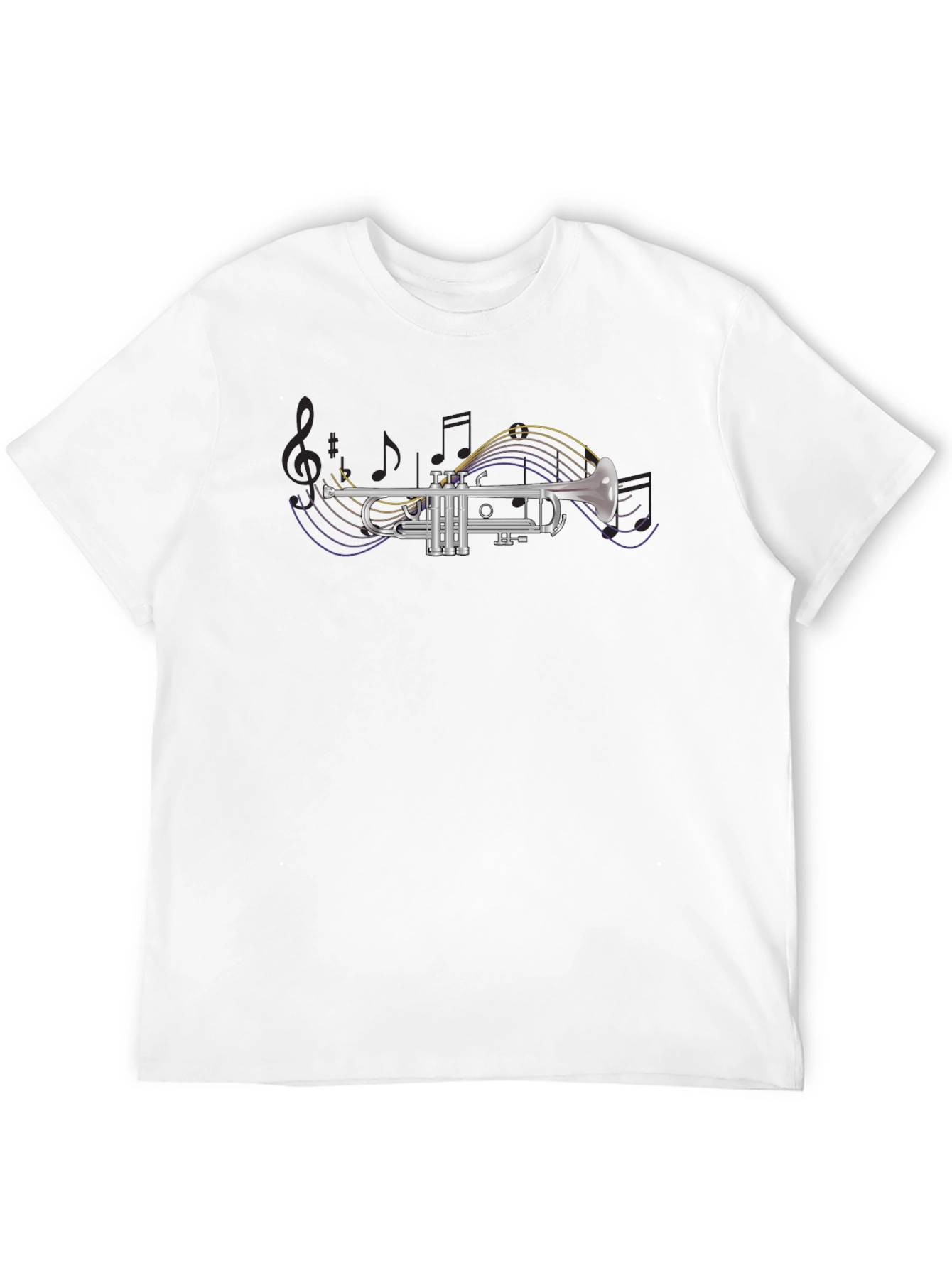 Trumpet Music Notes Graphic Tee