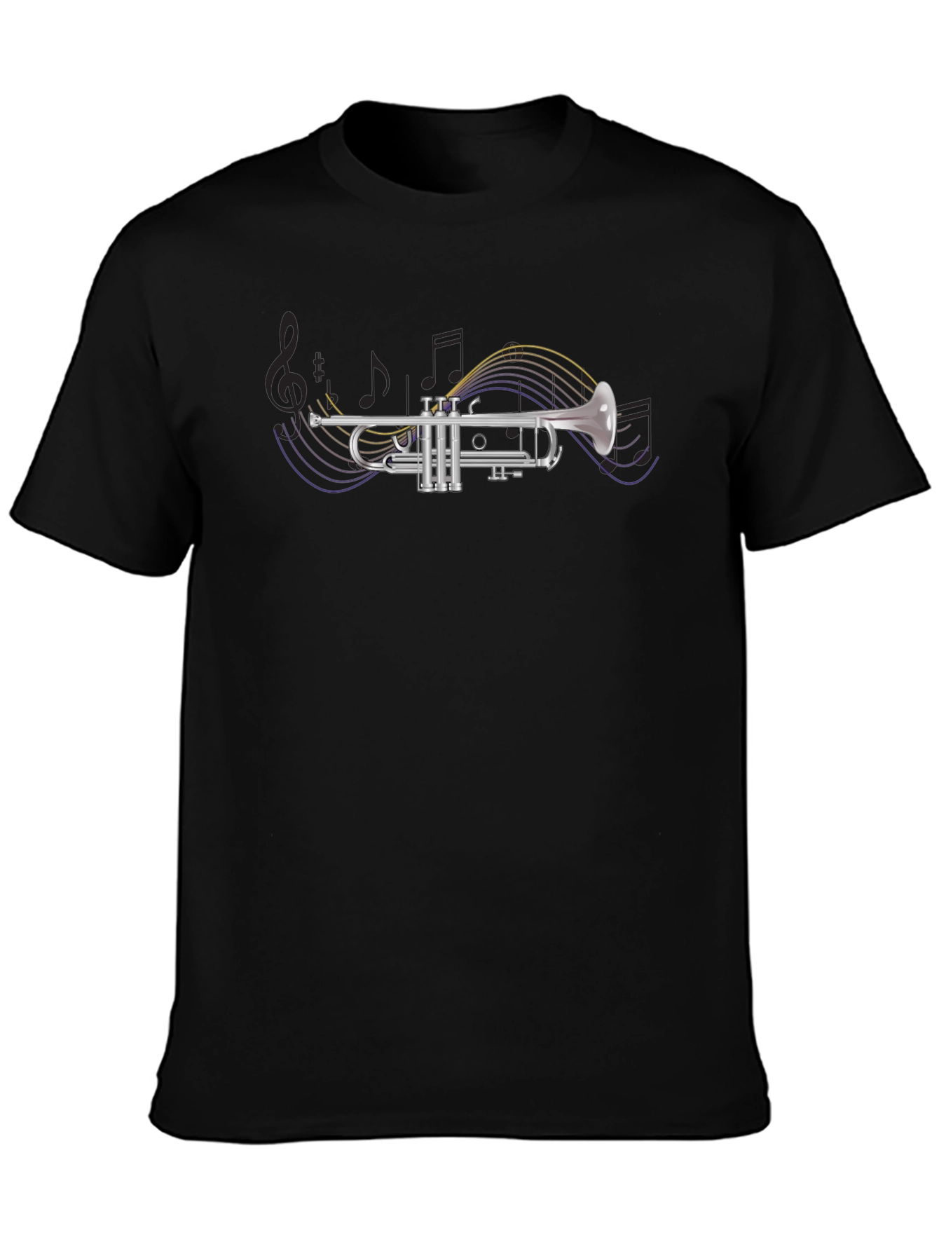 Trumpet Music Notes Graphic Tee