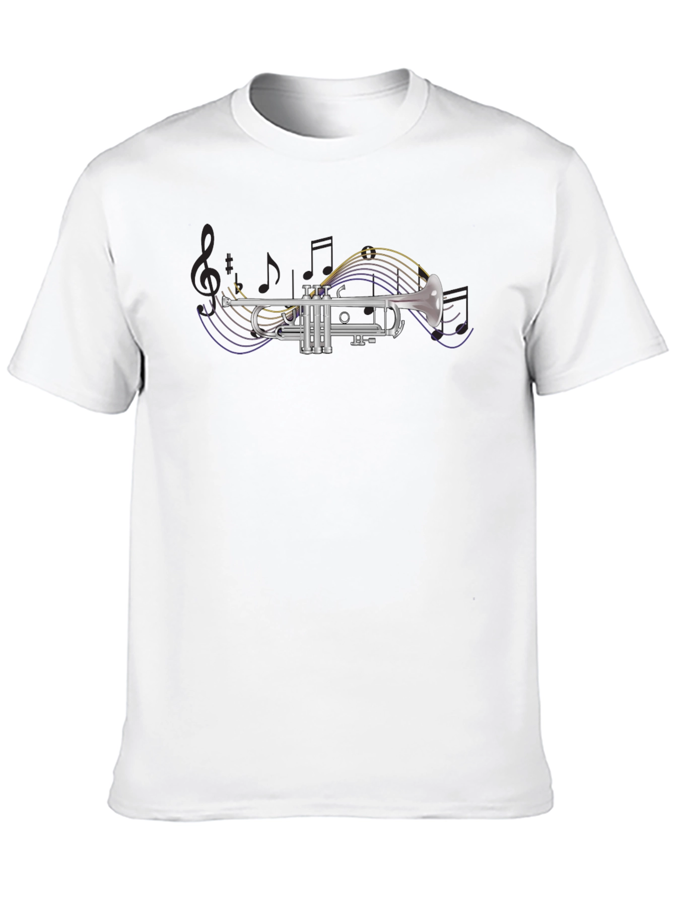 Trumpet Music Notes Graphic Tee