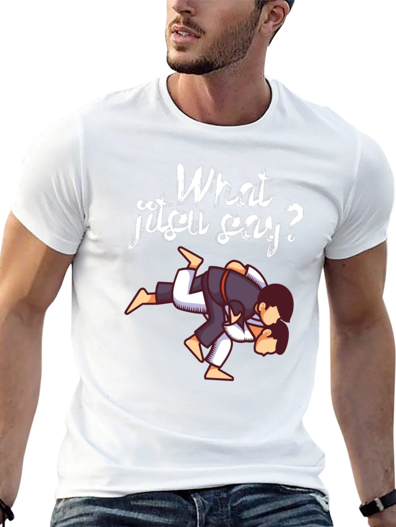 What Jitsu Say? Funny Jiu Jitsu Graphic T-Shirt