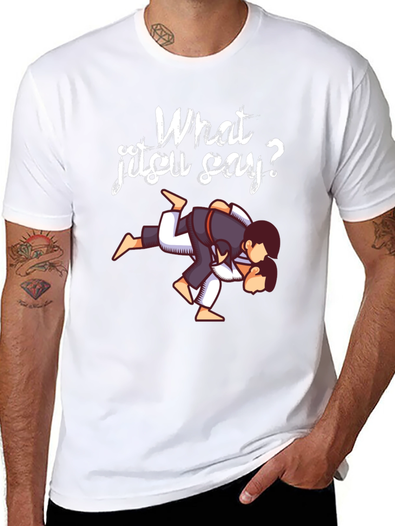 What Jitsu Say? Funny Jiu Jitsu Graphic T-Shirt