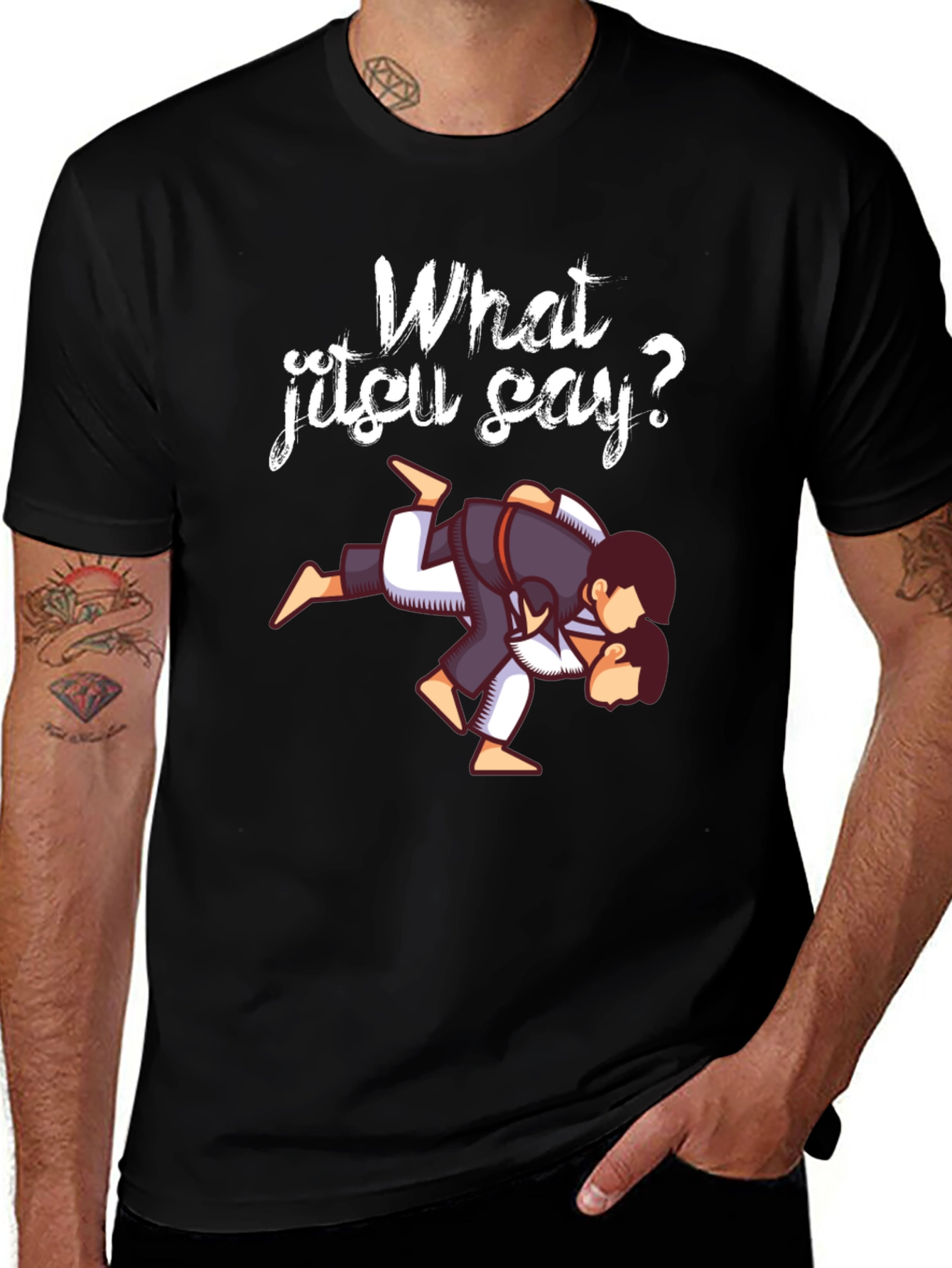 What Jitsu Say? Funny Jiu Jitsu Graphic T-Shirt