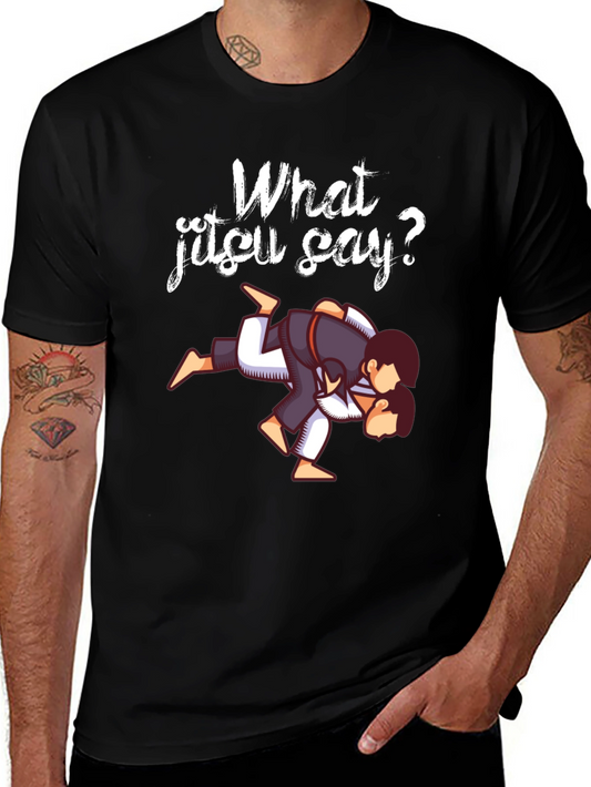 What Jitsu Say? Funny Jiu Jitsu Graphic T-Shirt