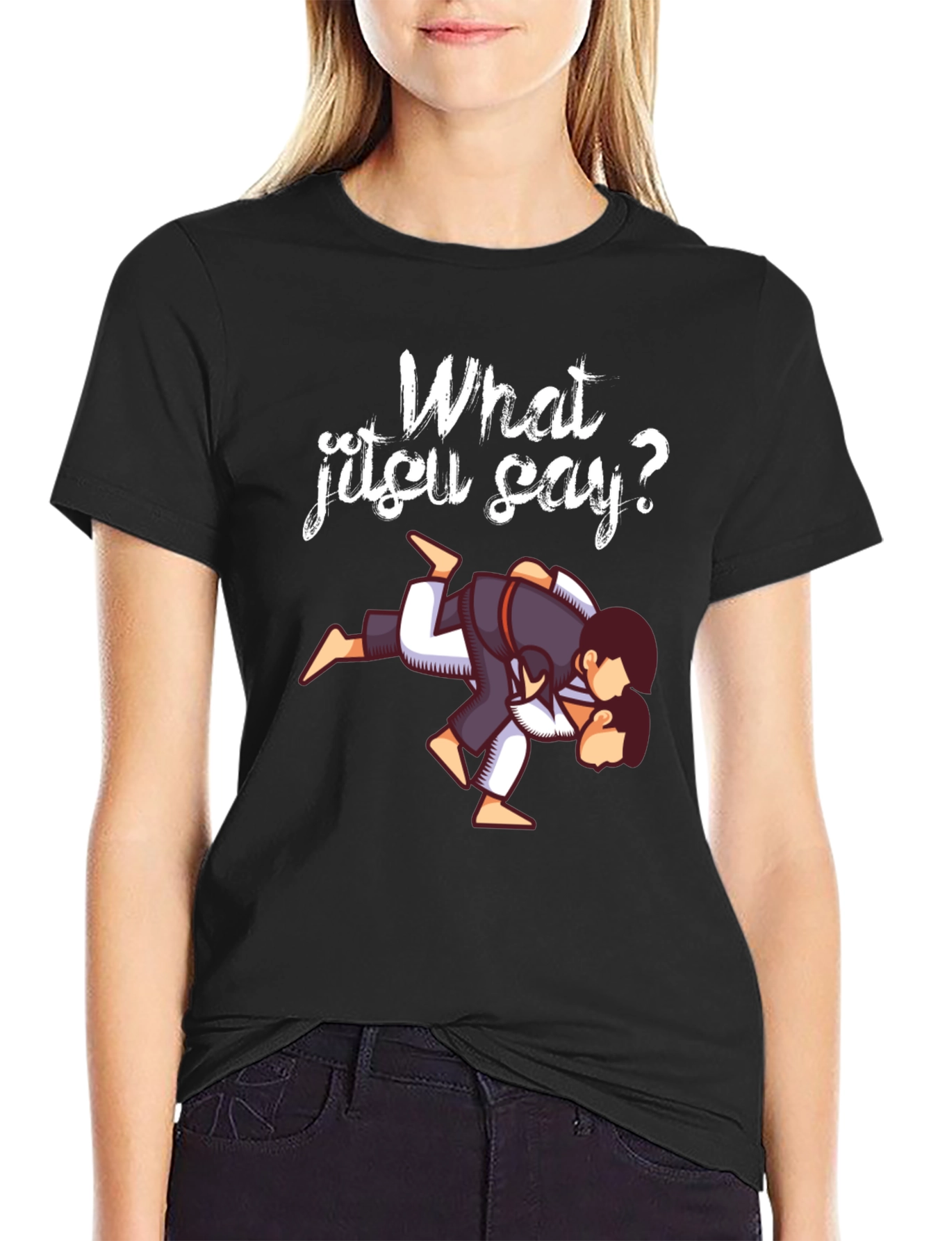 What Jitsu Say? Funny Jiu Jitsu Graphic T-Shirt