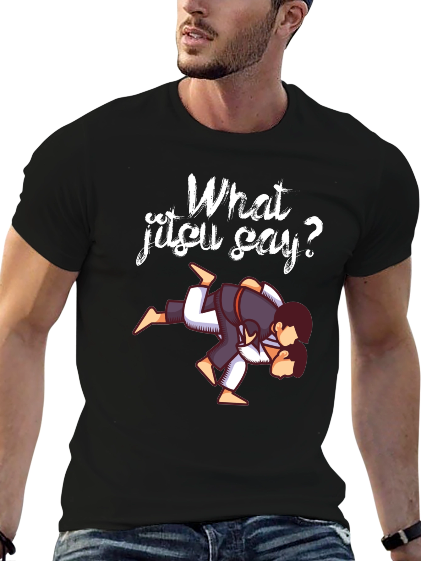 What Jitsu Say? Funny Jiu Jitsu Graphic T-Shirt